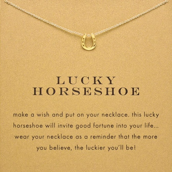 Jewelry - New on Card💕 Lucky Horseshoe Gold dipped Necklace